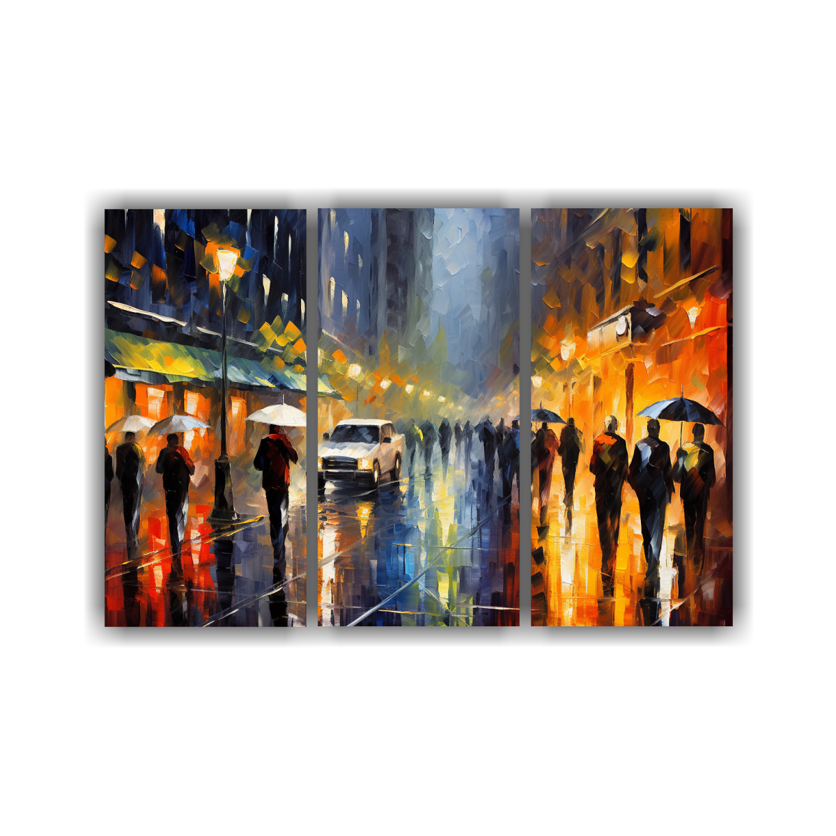 pinturas-de-escena-callejera-lluviosa-concurrida