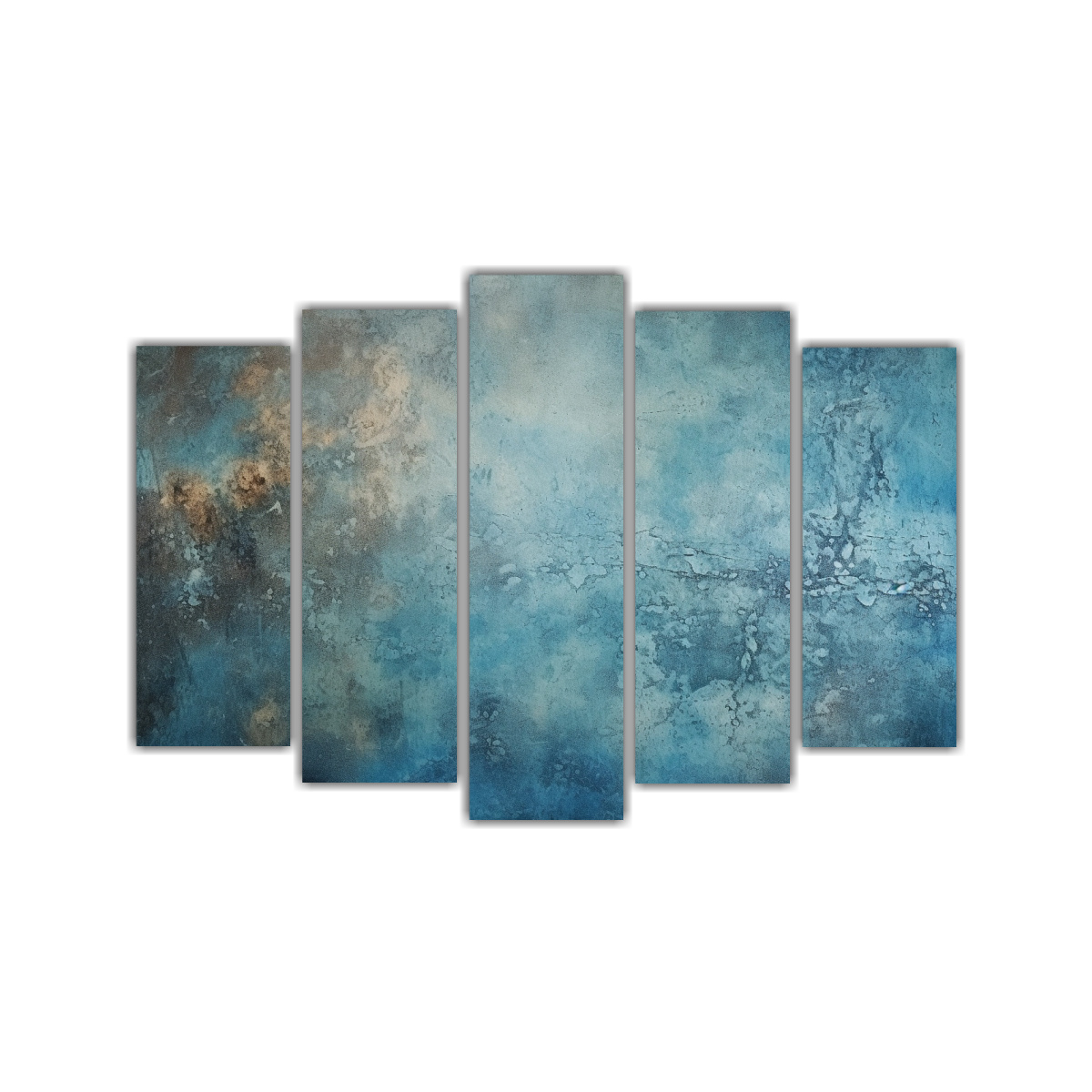 pinturas-de-lienzo-azul-grunge-para-decoraci-n-de-sala