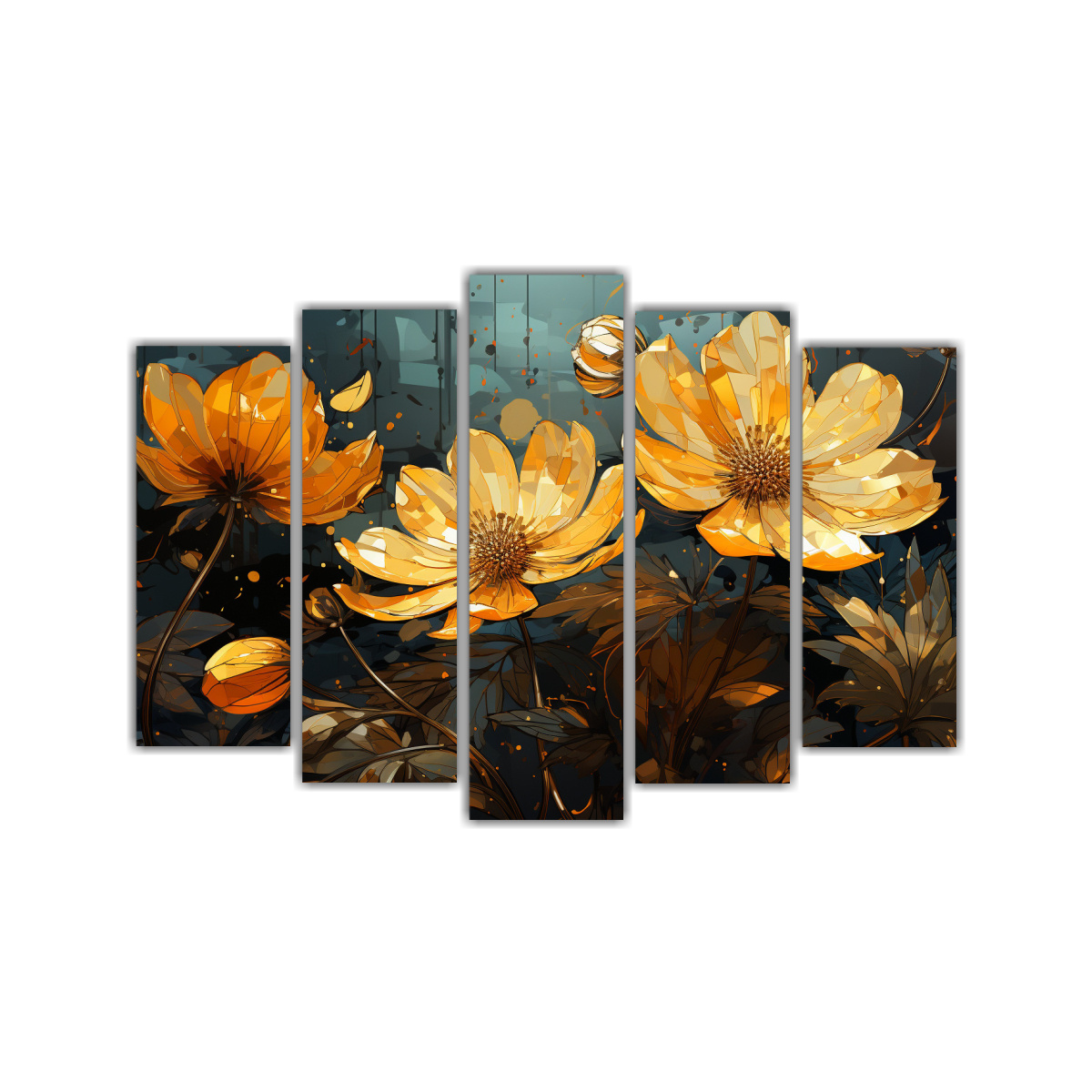 pinturas-de-pared-en-arroz-amarillo-y-dorado-para-interiores-modernos