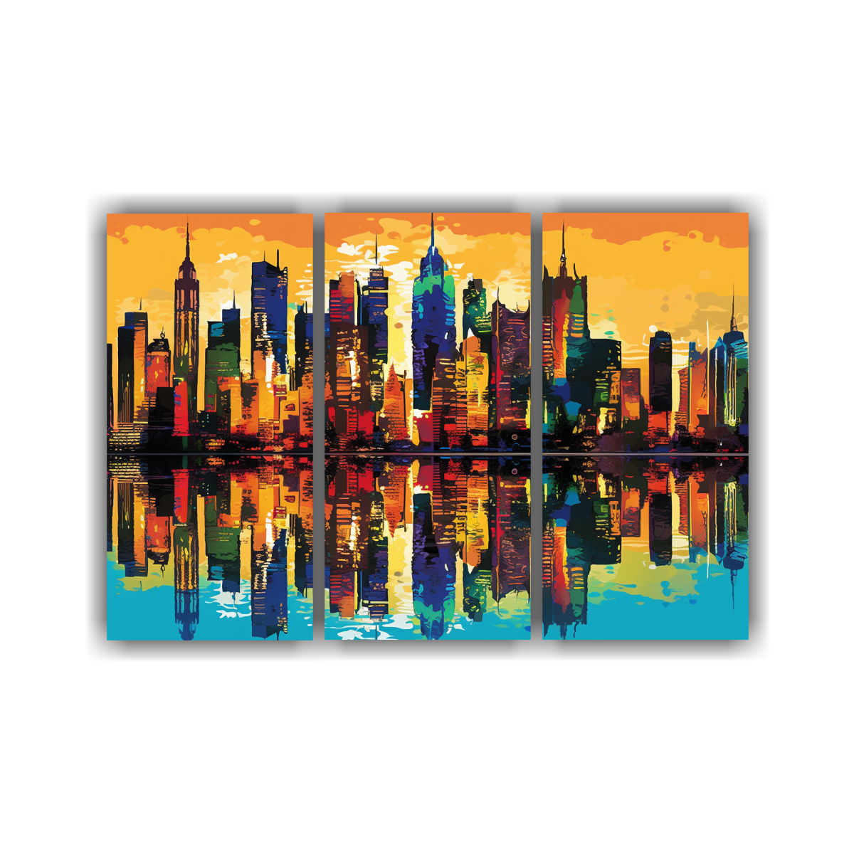 pinturas-de-pared-surrealistas-de-la-ciudad-dorada-y-skyline-pop