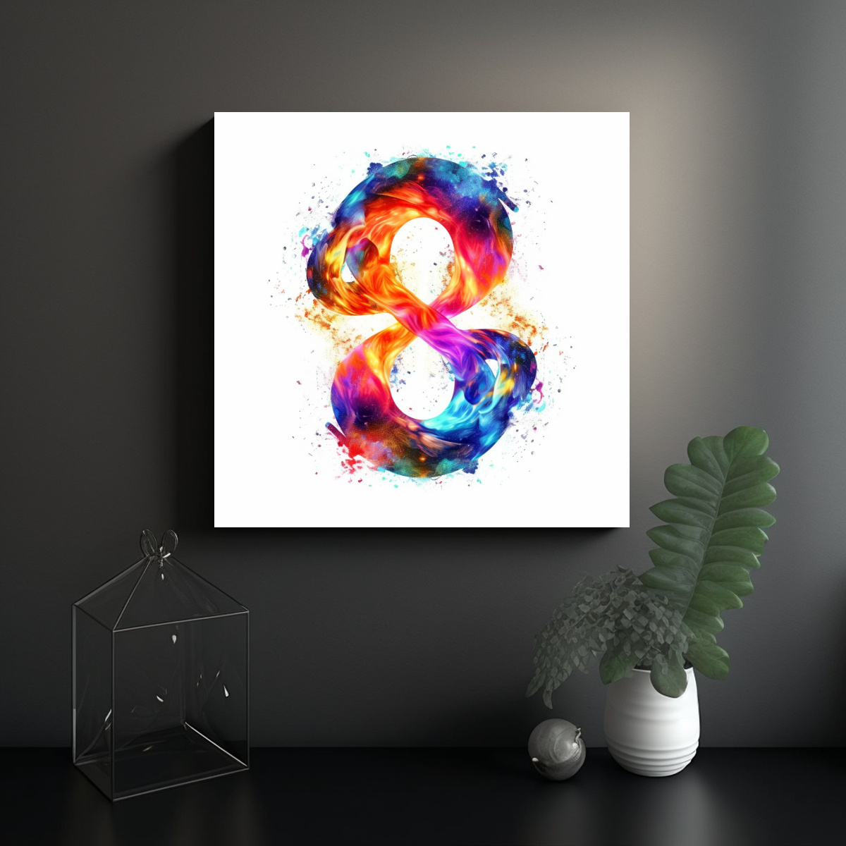 Cuadro Decorativo Simétrico: Símbolo Infinito En Estilo De Sueños ...