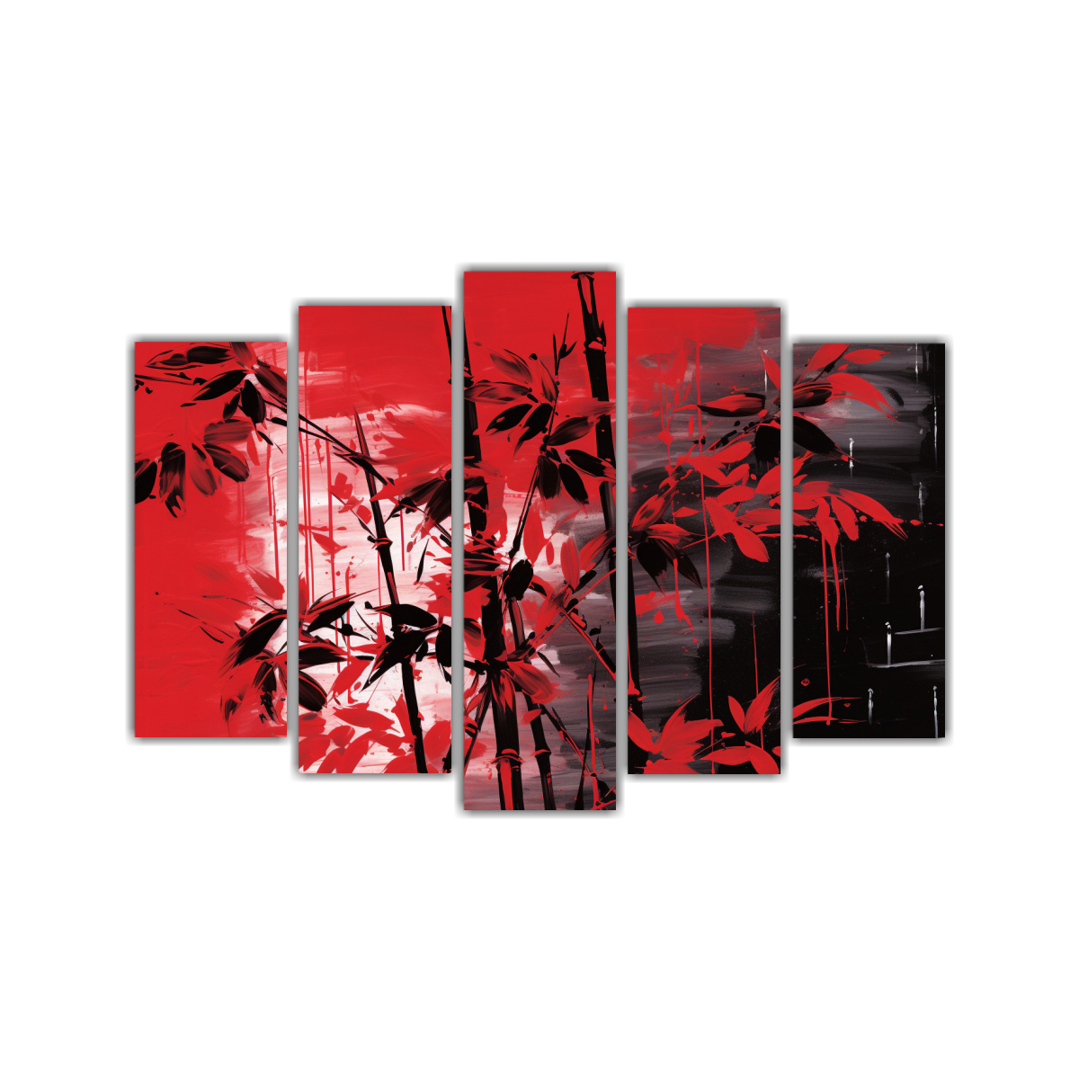 pinturas-decorativas-de-bamb-en-rojo-y-negro-estilo-neonoir-
