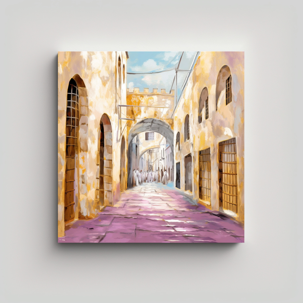 pinturas-decorativas-de-equilibrio-en-estrecho-pasaje-con-arquitectura-abovedada-en-jerusal-n