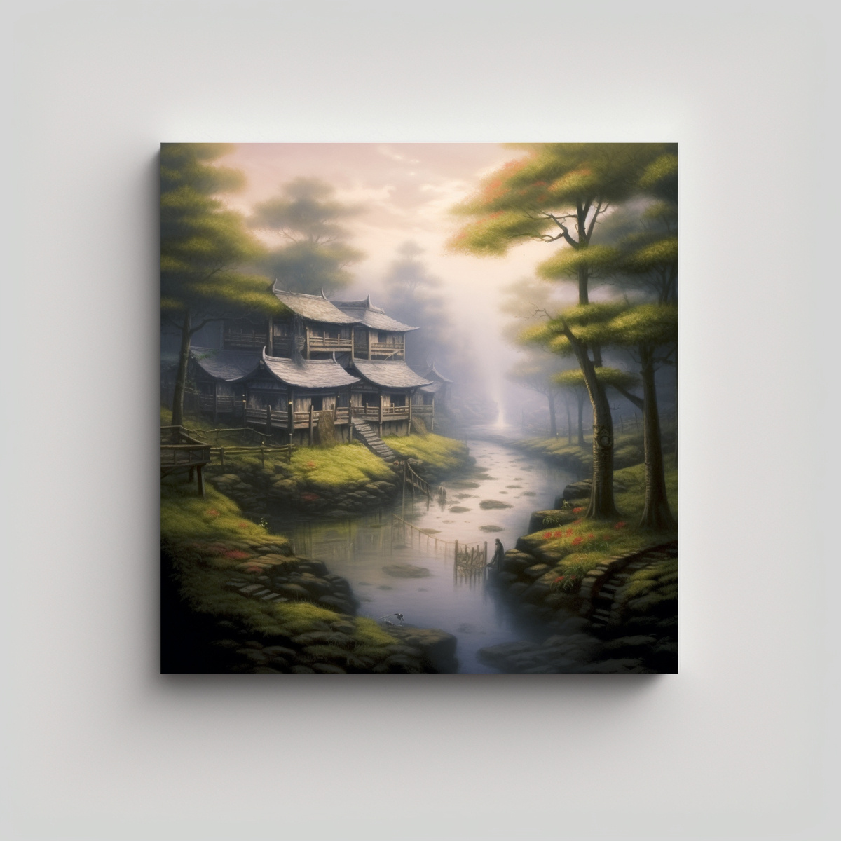 pinturas-decorativas-de-estilo-chino-casa-con-lluvia-y-brisa-en-luz-visible