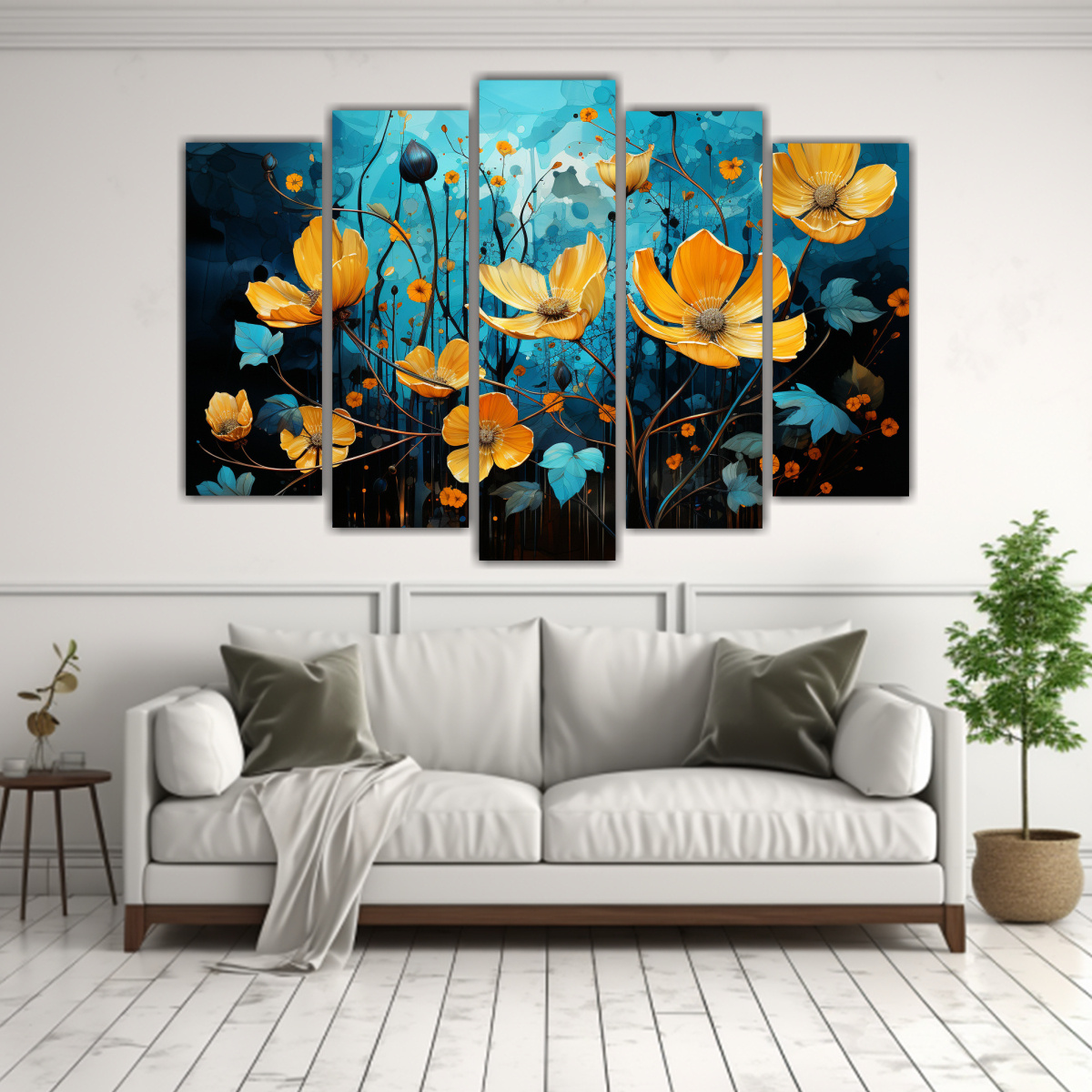 pinturas-decorativas-de-estilo-neonoir-con-un-rbol-de-higo-en-amarillo-y-turquesa-1-1