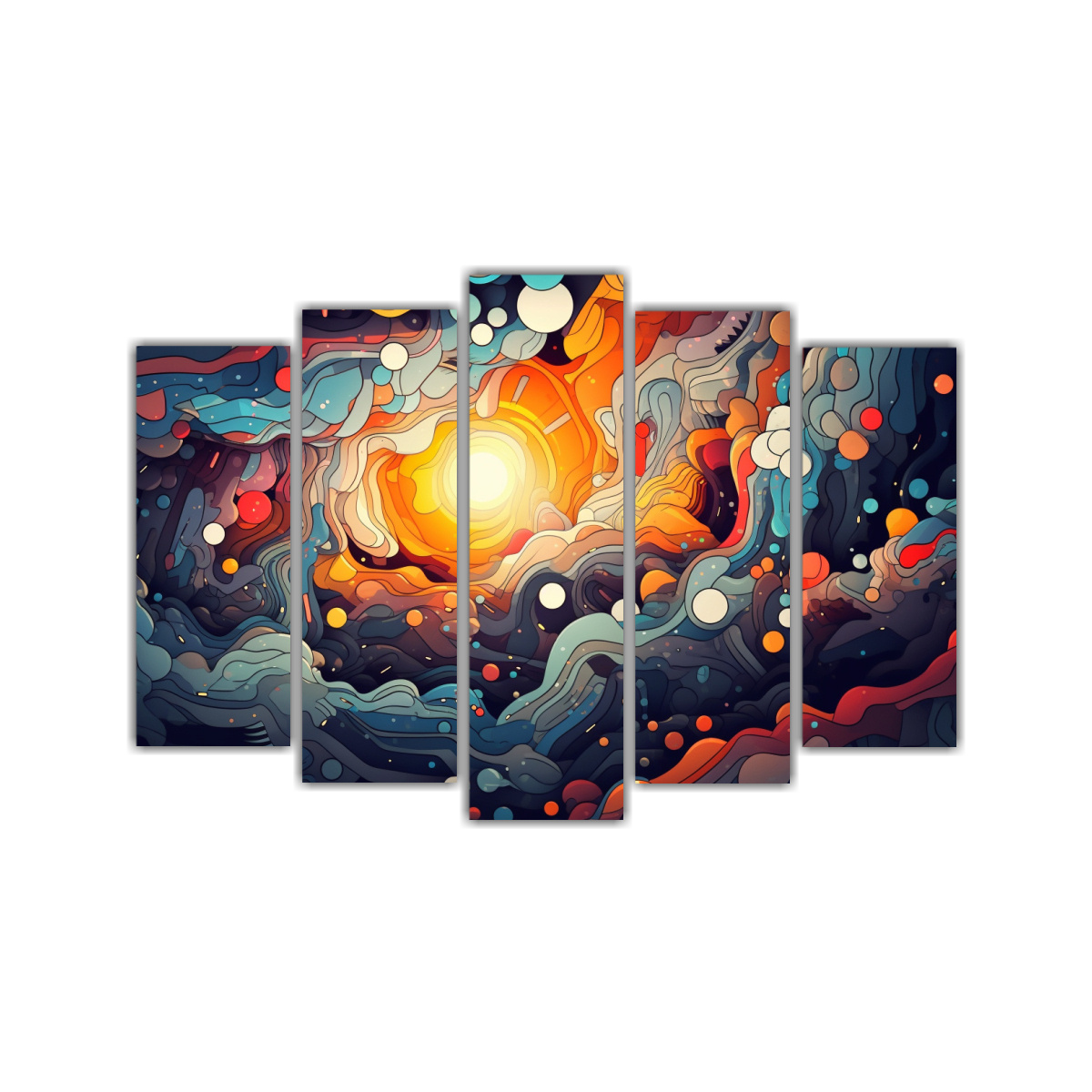 pinturas-decorativas-de-fondo-abstracto-detallado-en-cinco-artes