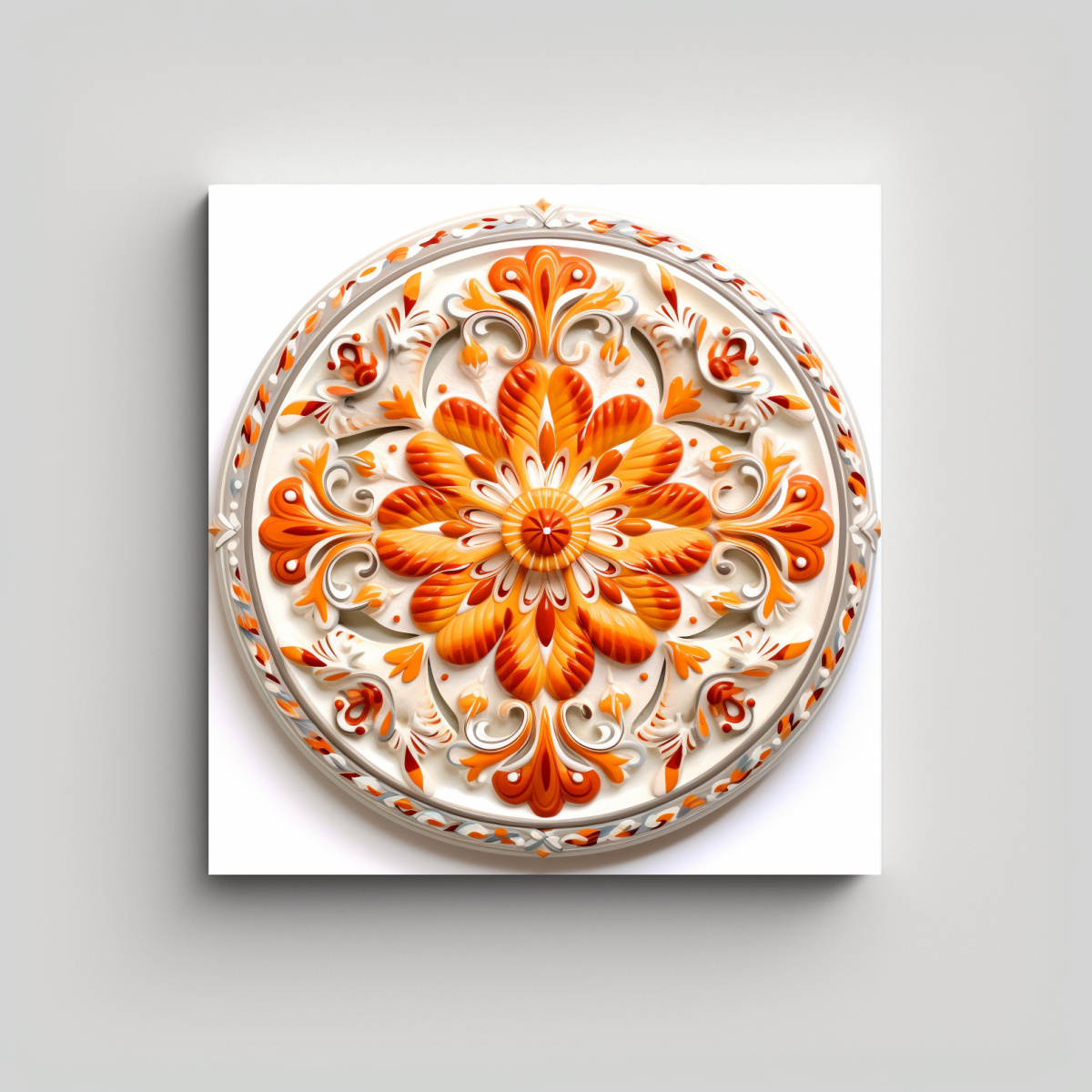 pinturas-decorativas-de-horneado-ucraniano-vista-superior-de-korovai-en-tonos-naranja-