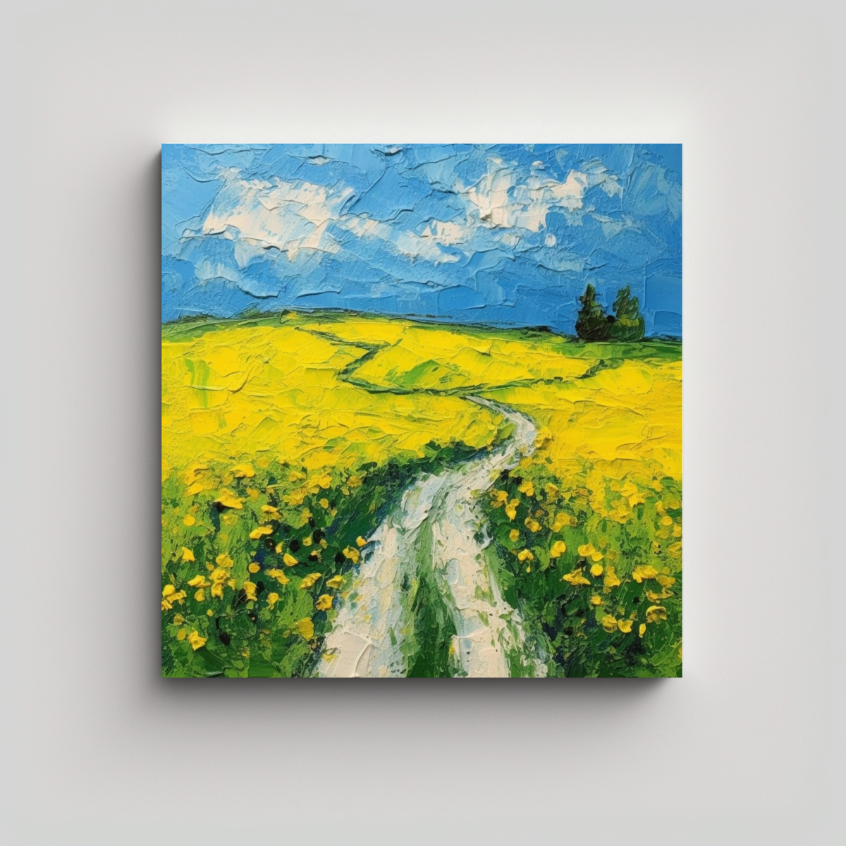 pinturas-decorativas-de-un-peque-o-sendero-entre-un-mar-de-colza-amarilla