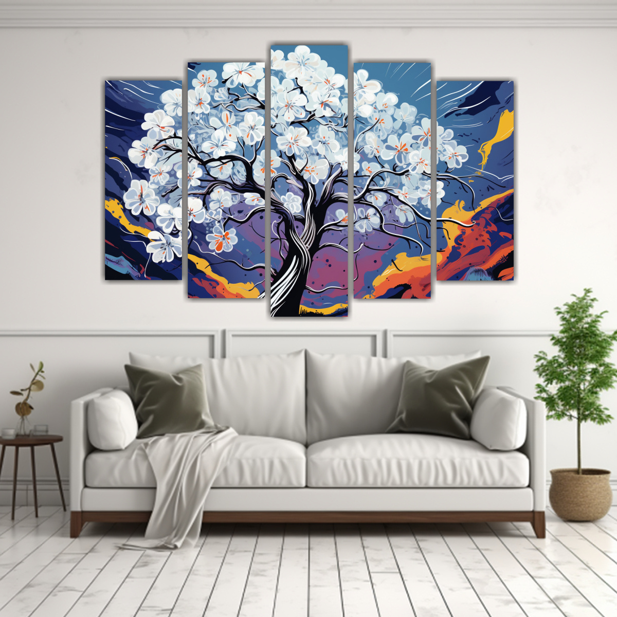 pinturas-decorativas-de-vanguardia-en-blanco-con-rbol-kauri-neonoir-y-neo-pop-1-1