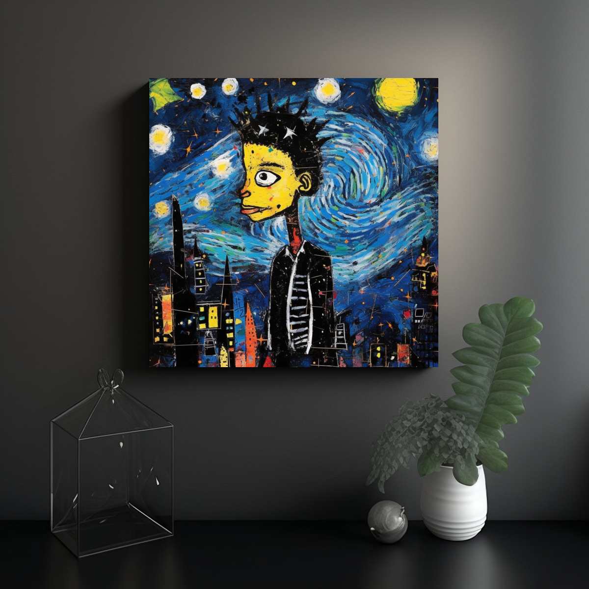 pinturas-decorativas-estilo-cl-sico-starry-night-basquiat-1