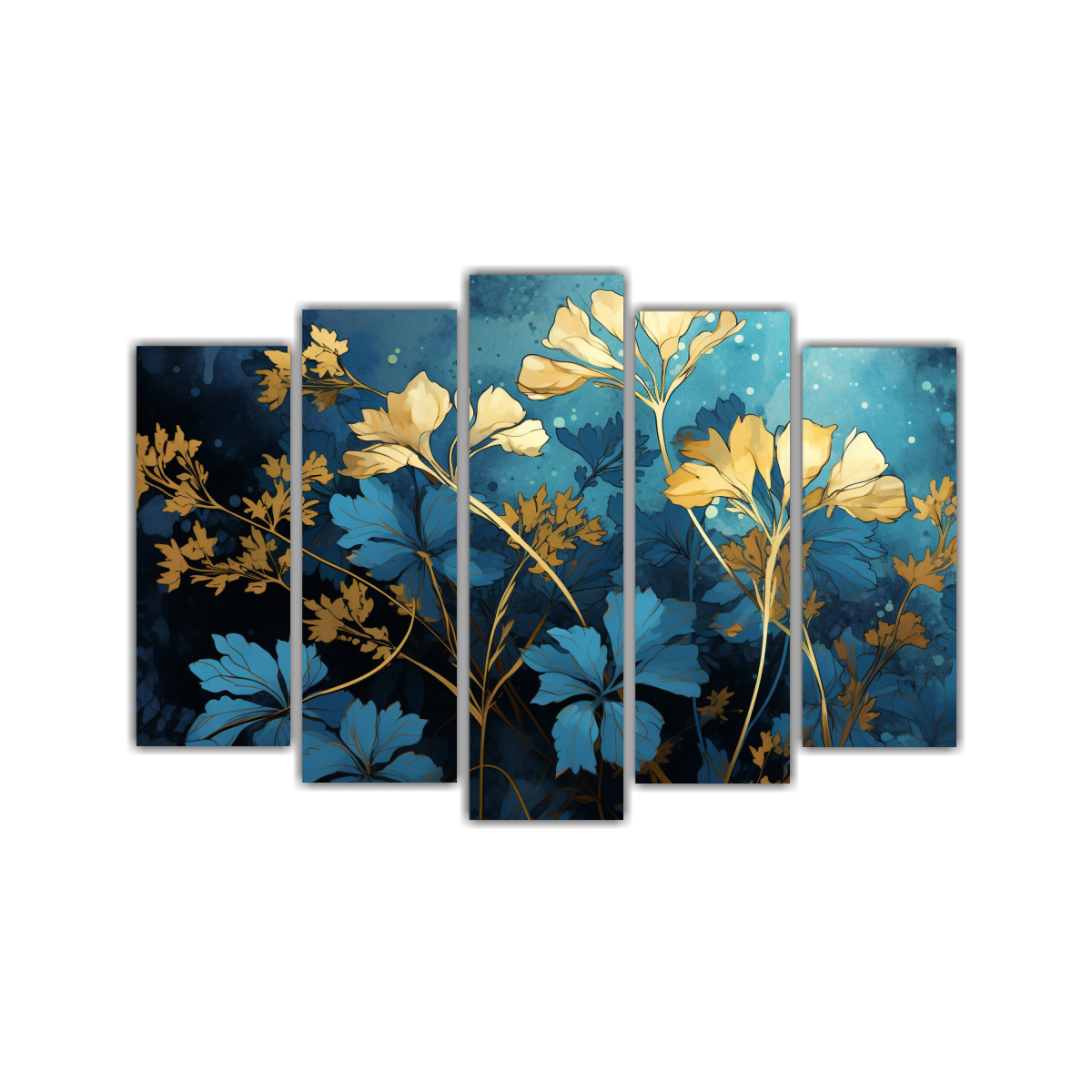 pinturas-decorativas-neonoir-en-tonos-dorado-y-azul-con-hierbas-perejil-