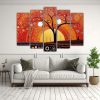 pinturas-minimalistas-en-lienzo-con-rbol-rojonaranja-y-plata-1-1