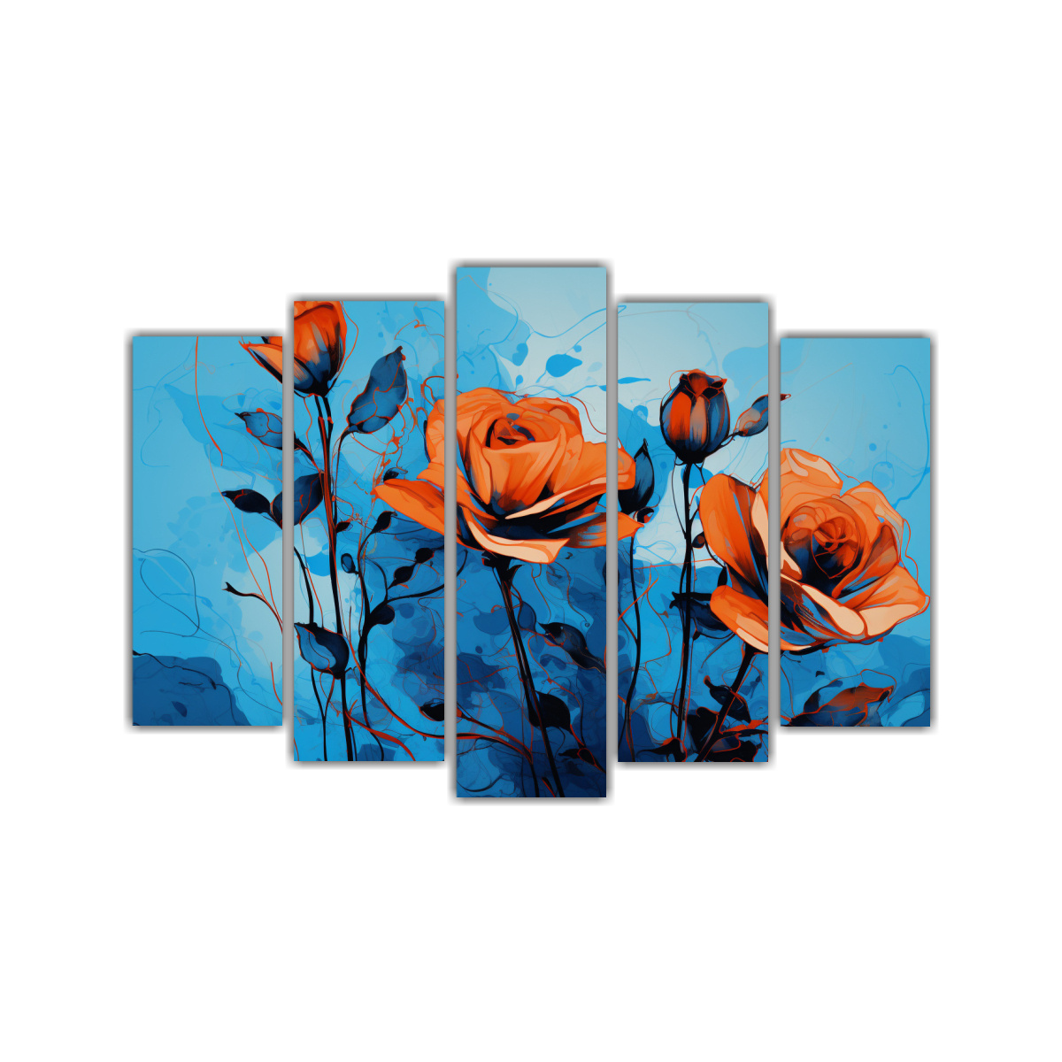 pinturas-tela-dibujo-culturar-naranja-y-azul-estilo-neonoir-atmosfera