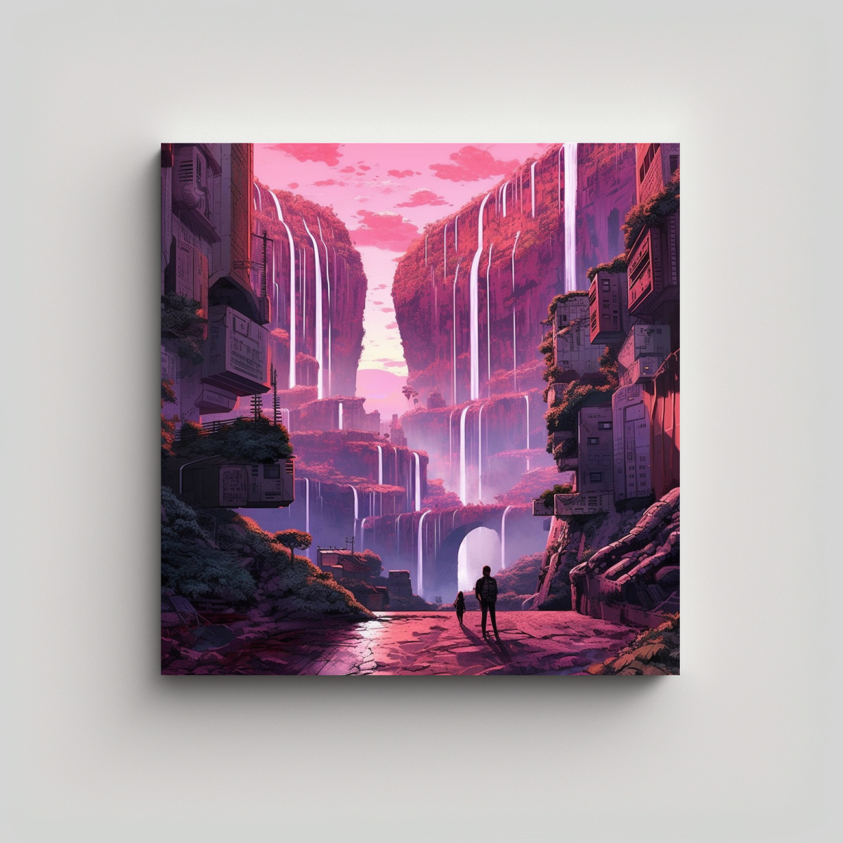 Tablero De Historia De Regalo De Alta Calidad En ámbar Oscuro Y Rosa Intenso Con Fotografía Aérea De Yusuke Murata