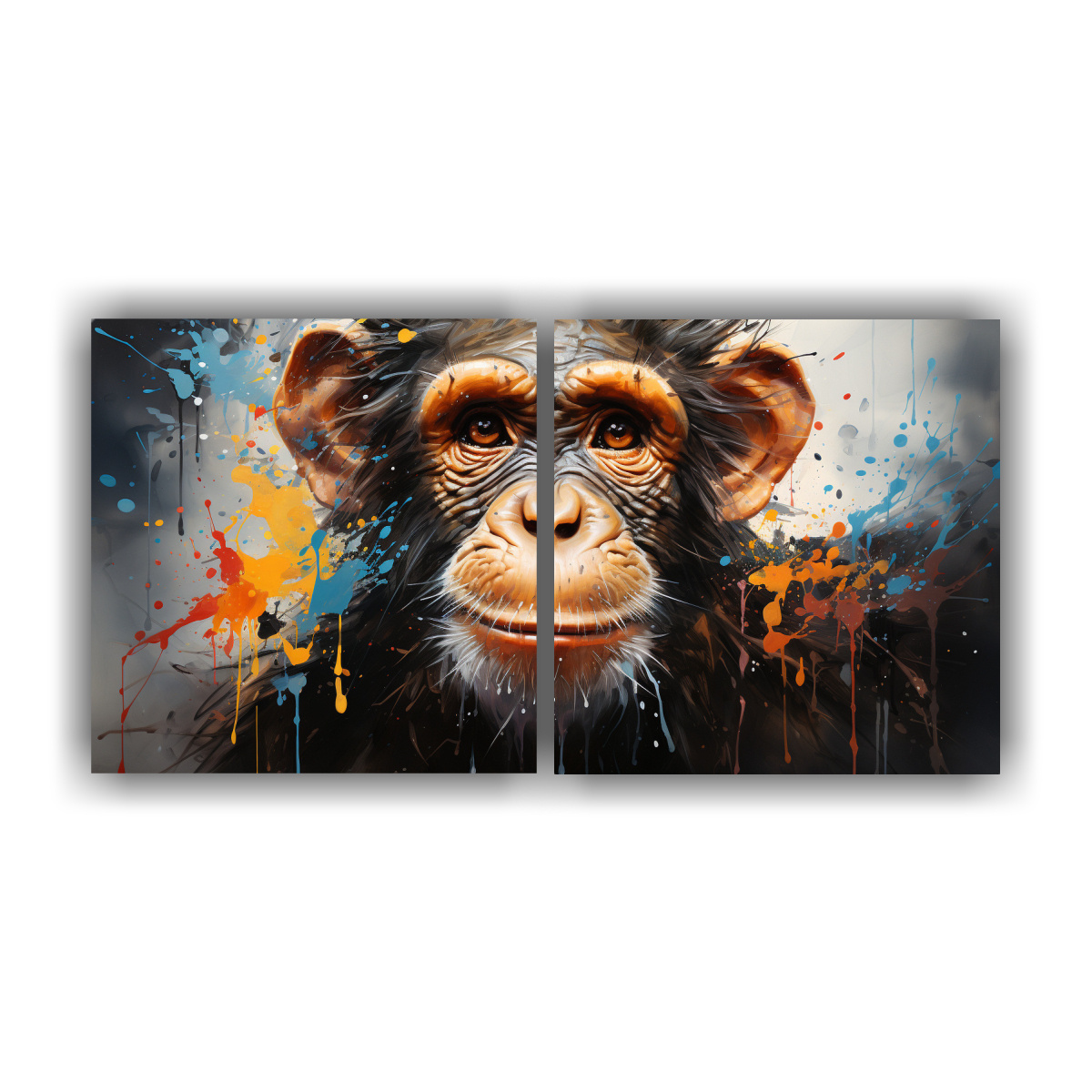 arte-de-pared-chimpanc-acuarela-colorida-estilo-pintura-inspirador