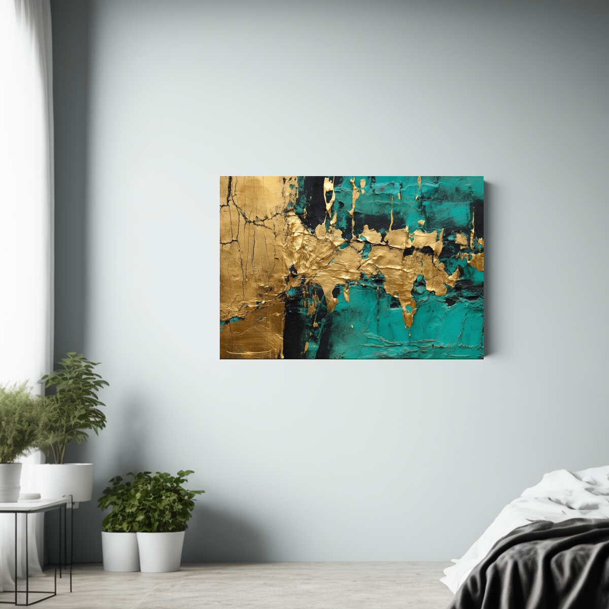 arte-de-pared-dise-o-street-art-abstracto-en-dorado-y-negro-1