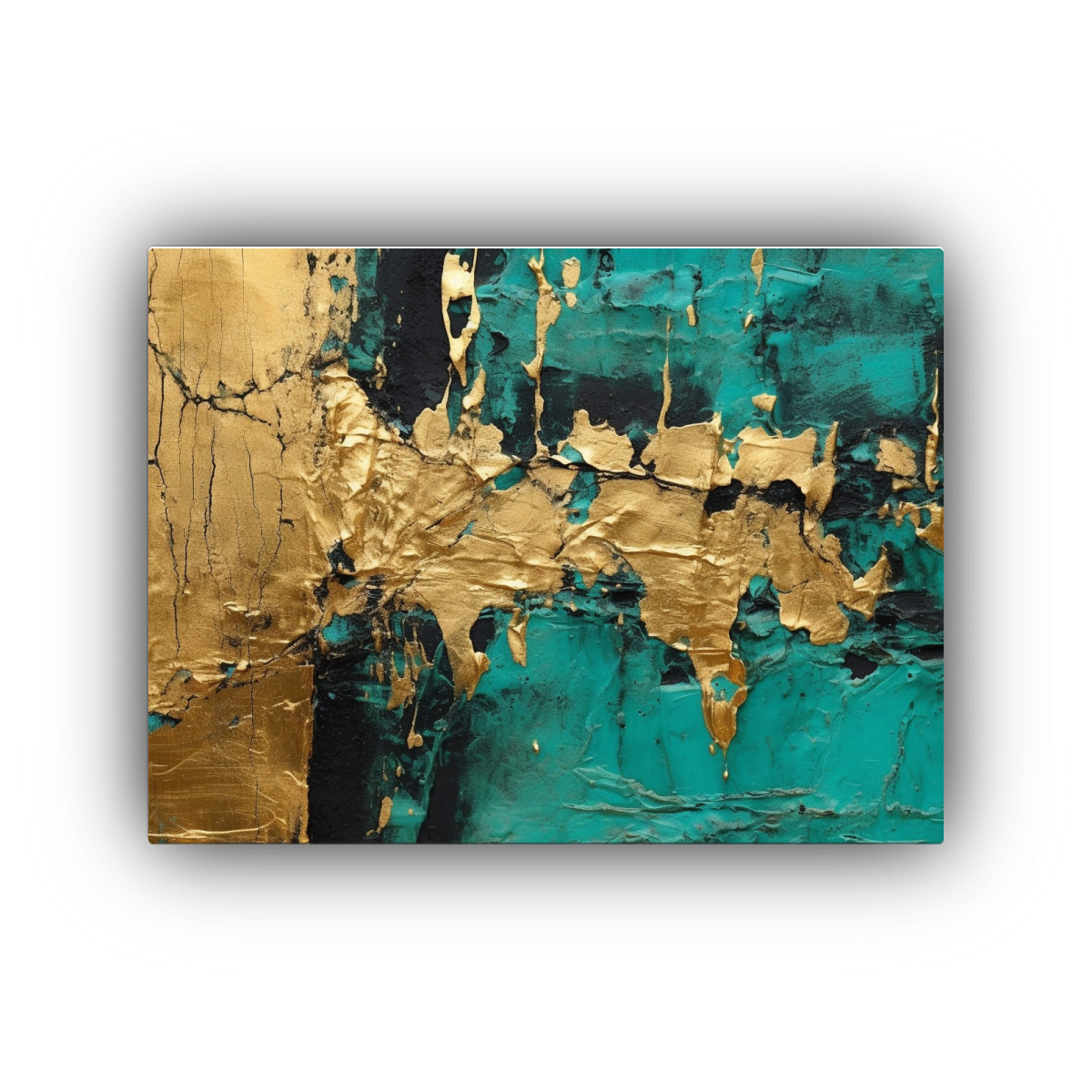 arte-de-pared-dise-o-street-art-abstracto-en-dorado-y-negro