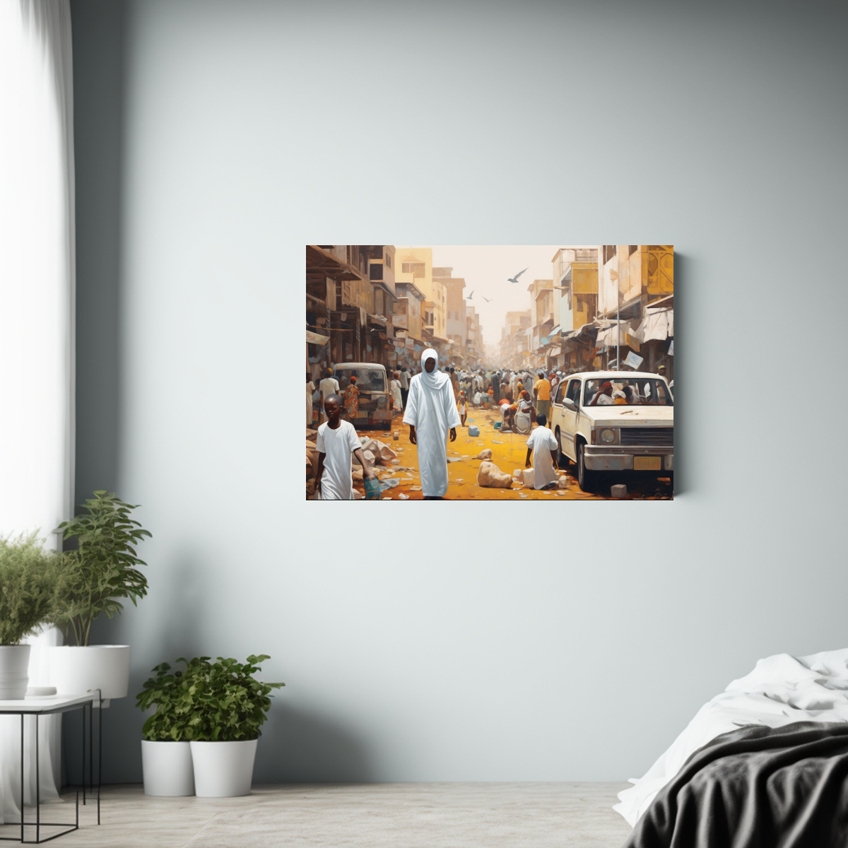 arte-en-lienzo-inspirado-por-aida-muluneh-abstracci-n-de-una-concurrida-calle-polvorienta-1