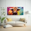 arte-pared-vaca-highland-en-tonos-arco-ris-morados-neo-pop-art-1