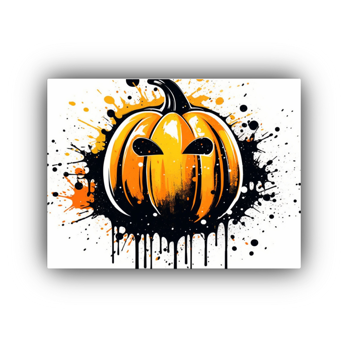 blanca-con-calabaza-negra-y-naranja-pinturas-de-decoraci-n-intensas