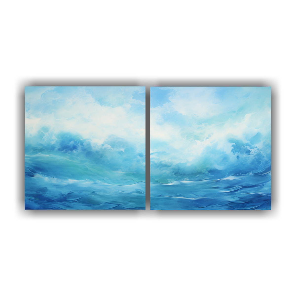 cuadro-abstracto-a-sky-and-sea-con-colores-azules