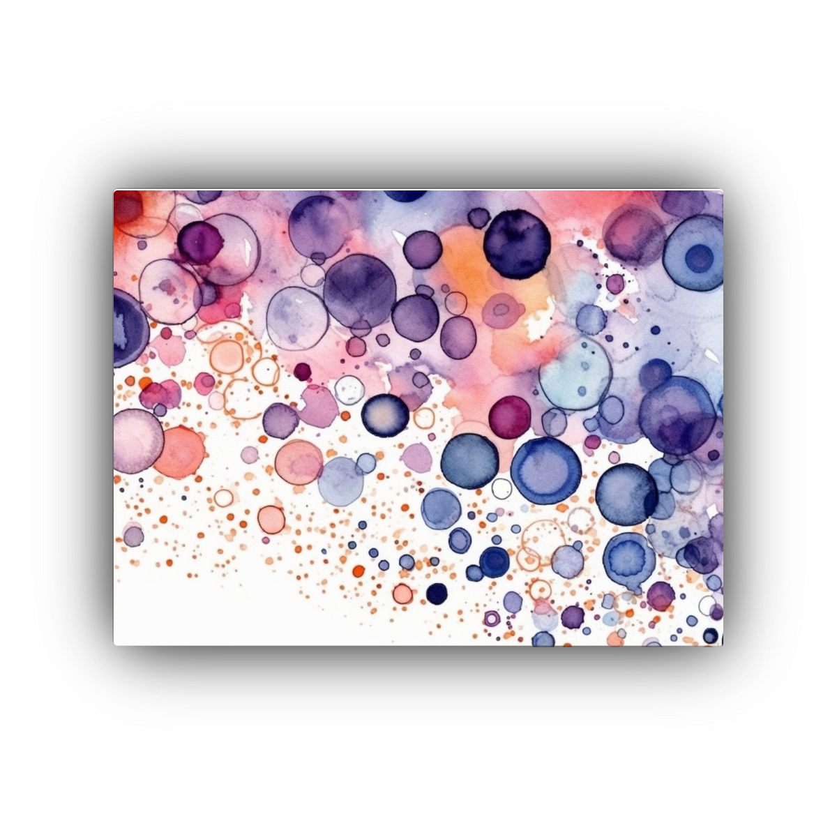 cuadro-abstracto-acuarela-de-puntos-y-anillos
