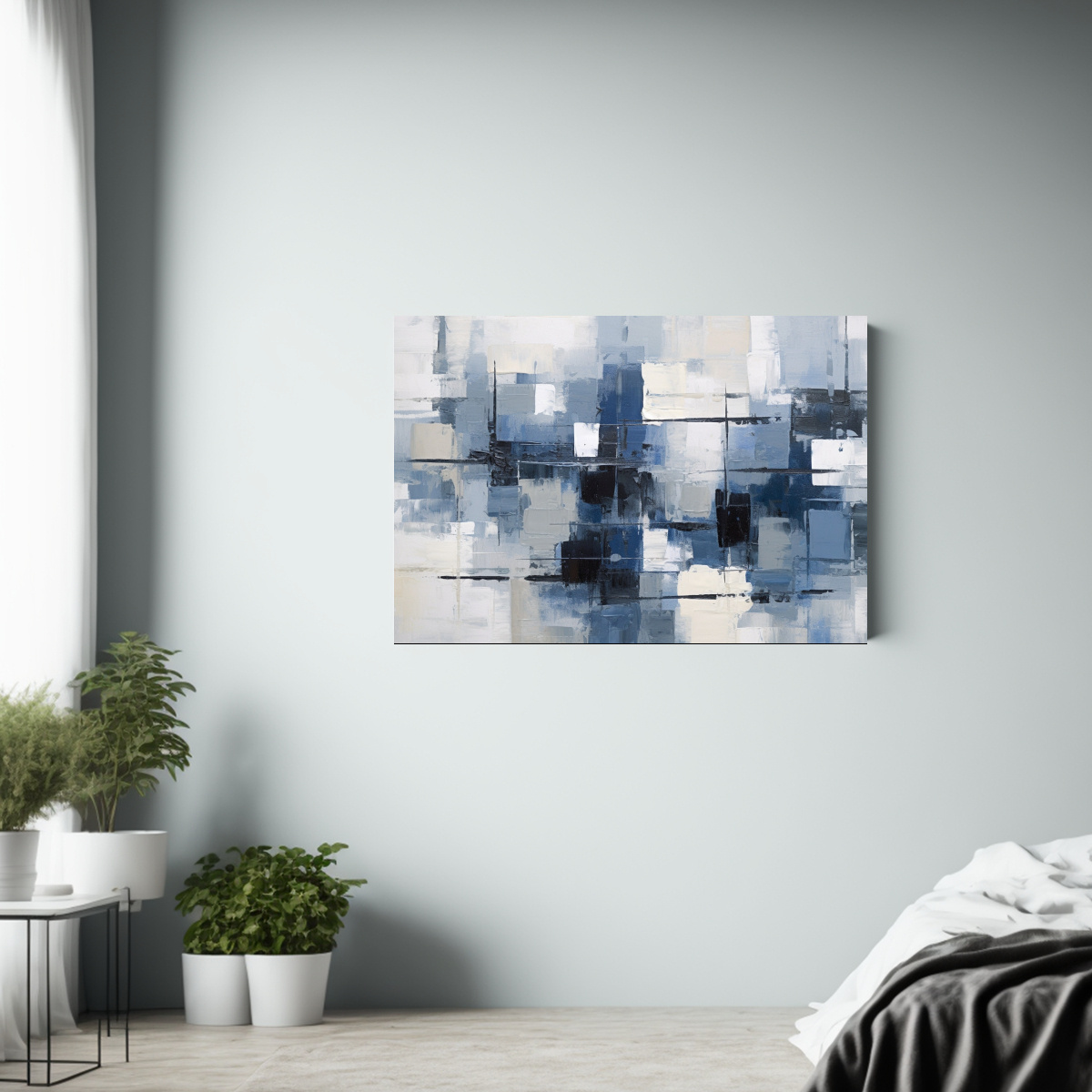 cuadro-abstracto-azul-y-blanco-con-marco-negro-para-decoraci-n-1-1