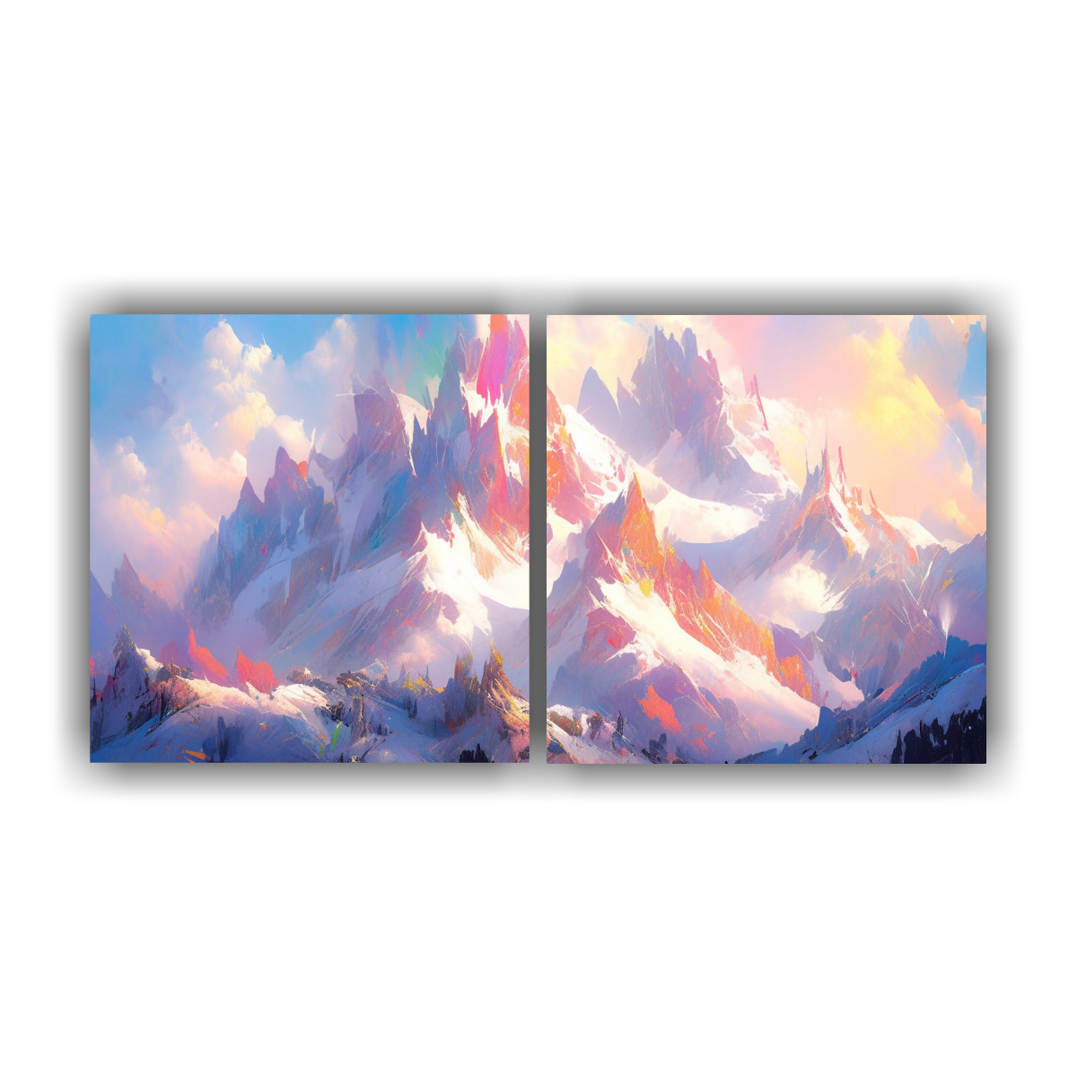 cuadro-abstracto-de-monta-as-nevadas-con-colores-del-arco-ris