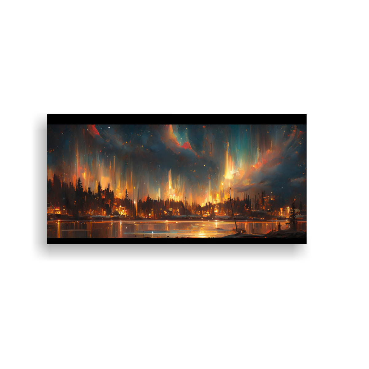 cuadro-abstracto-de-northern-lights-en-tonos-marrones-