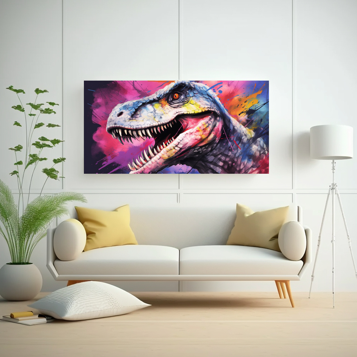 cuadro-abstracto-de-velociraptor-en-acuarela-colorida-1