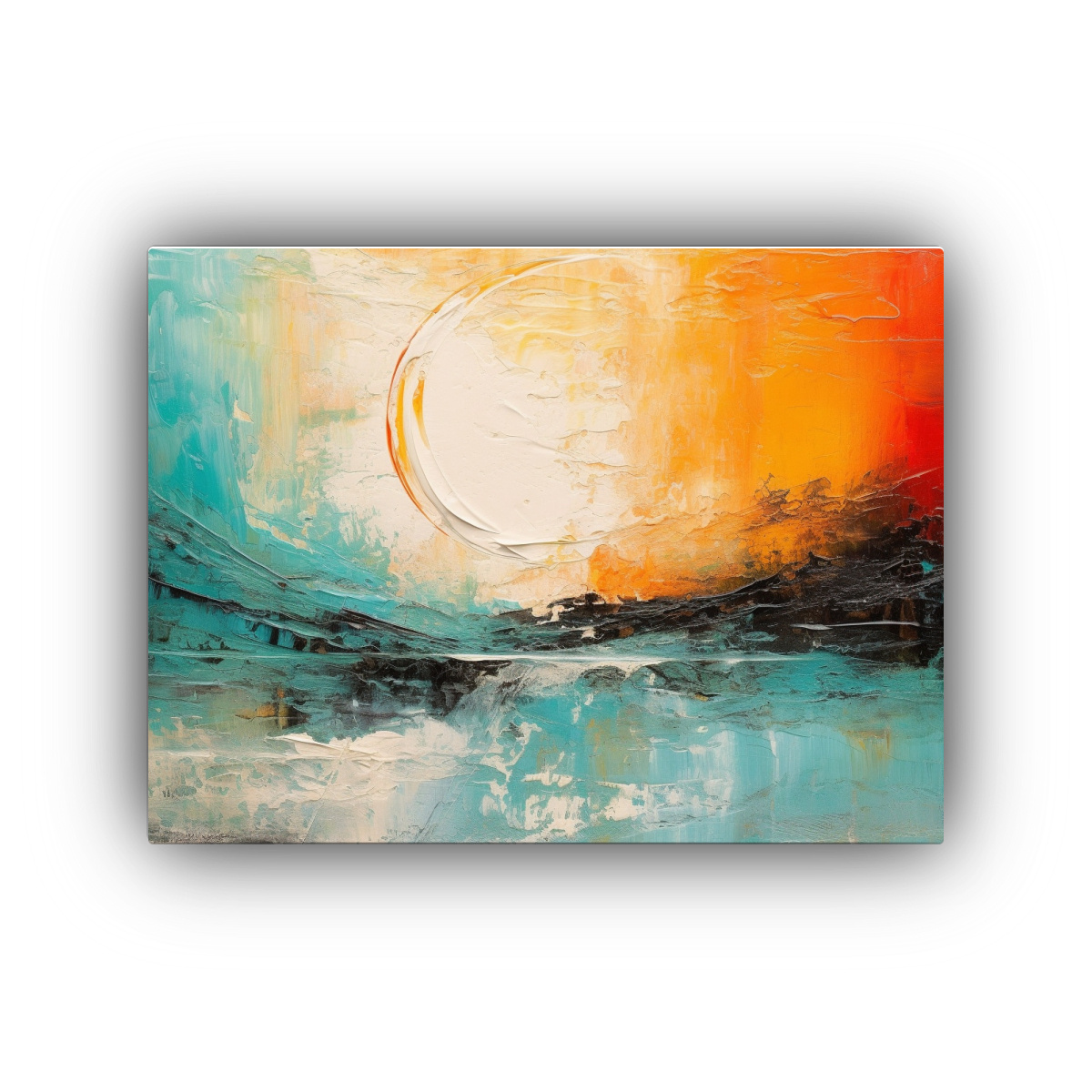 cuadro-abstracto-moderno-vida-en-rojo-y-naranja