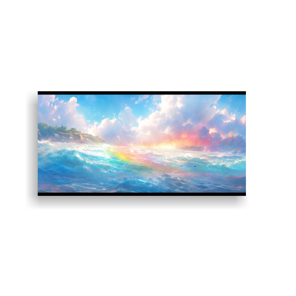 cuadro-abstracto-multicolor-cielo-mar-y-arco-ris-turquesa