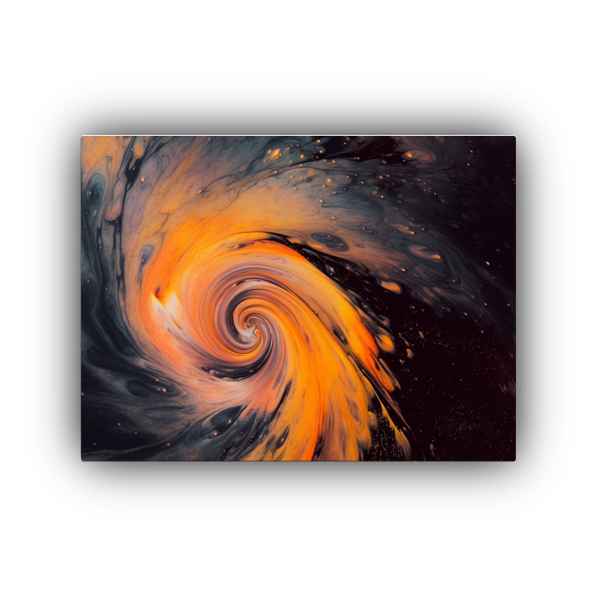 cuadro-abstracto-naranja-con-remolino-azul-y-dorado-arte-moderno