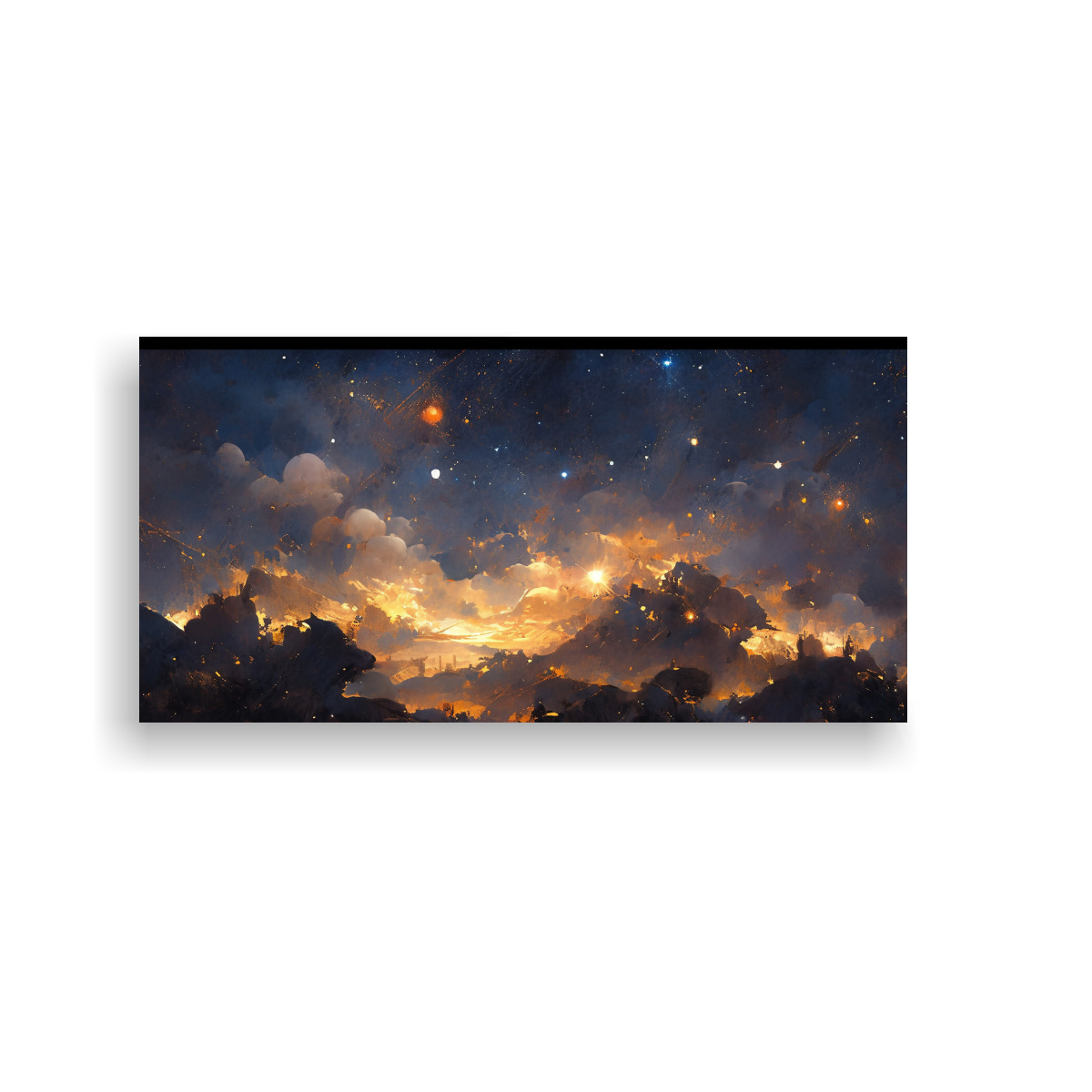 cuadro-abstracto-nocturno-con-efecto-visual-de-cielo-estrellado-en-tonos-dorados