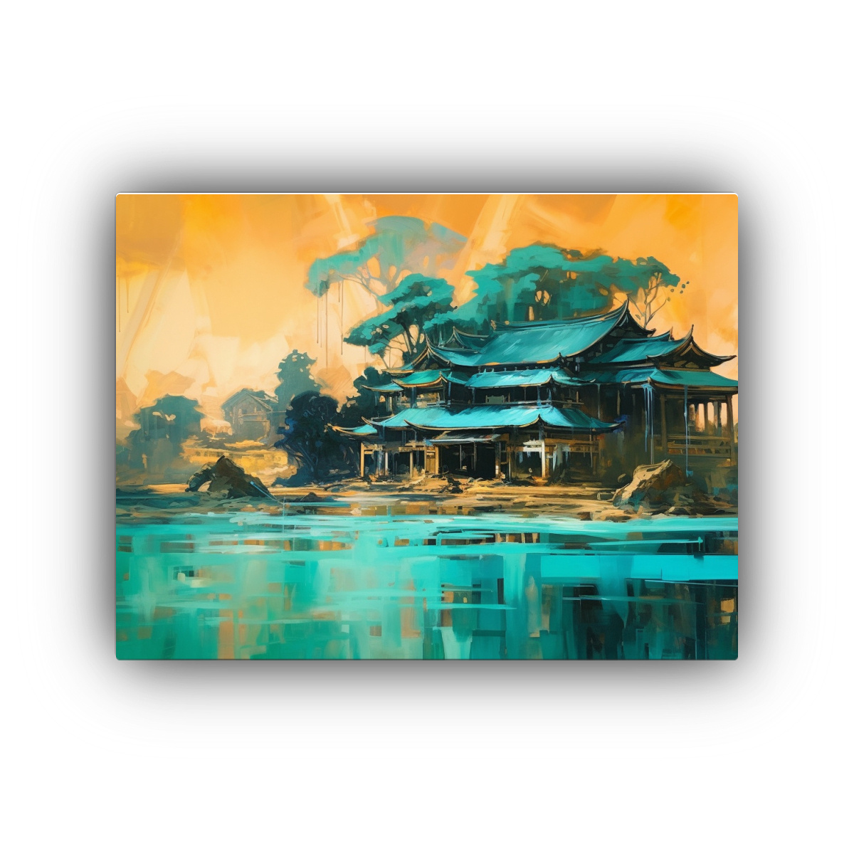 cuadro-acuarela-mansi-n-blanca-en-dos-colores-