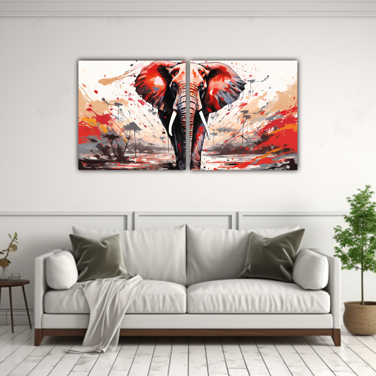 DECLINA - Cuadro Decorativo De Pared Para Salón, Lienzo Impreso, image size:1200x1200