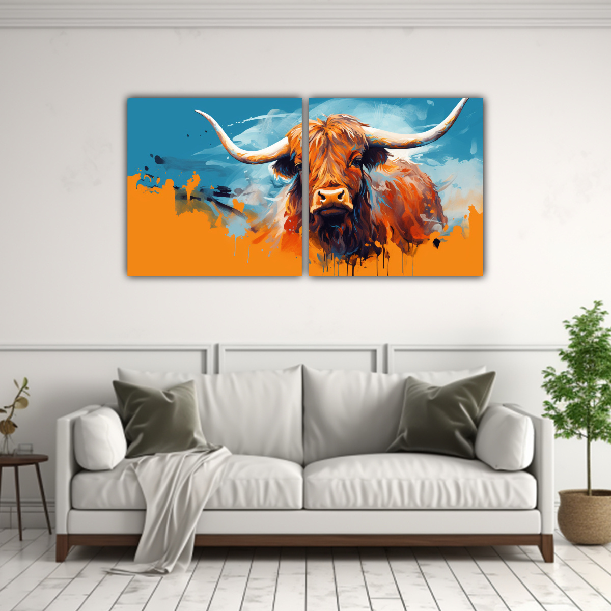 cuadro-arte-pared-movimiento-yak-vibrantes-colores-pop-art-naranja-1
