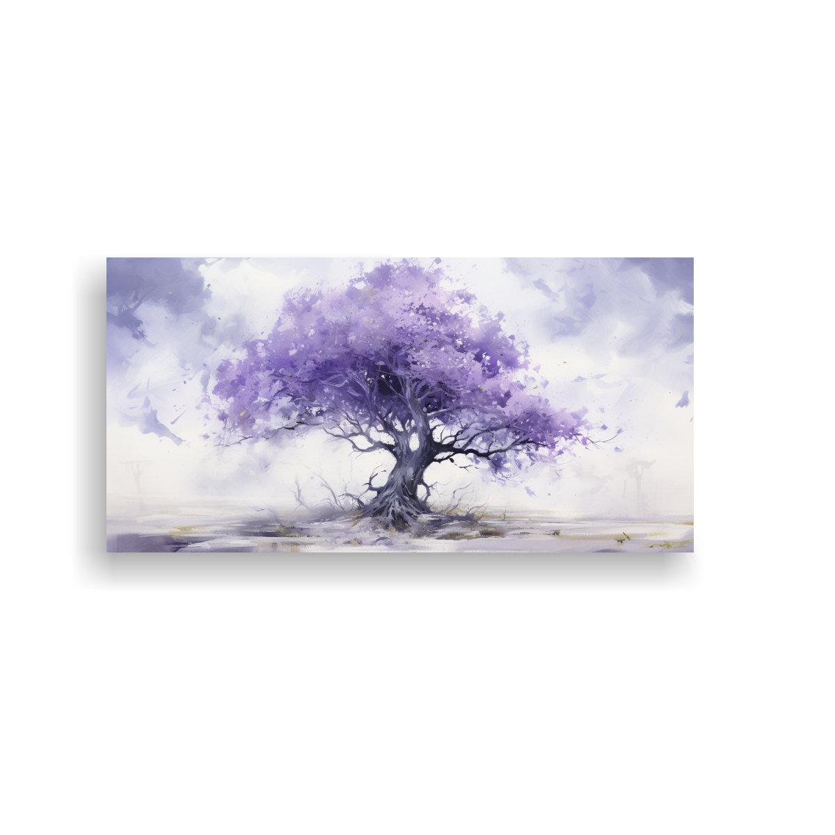 cuadro-conceptual-abstracto-de-un-roble-en-colores-morado-y-blanco