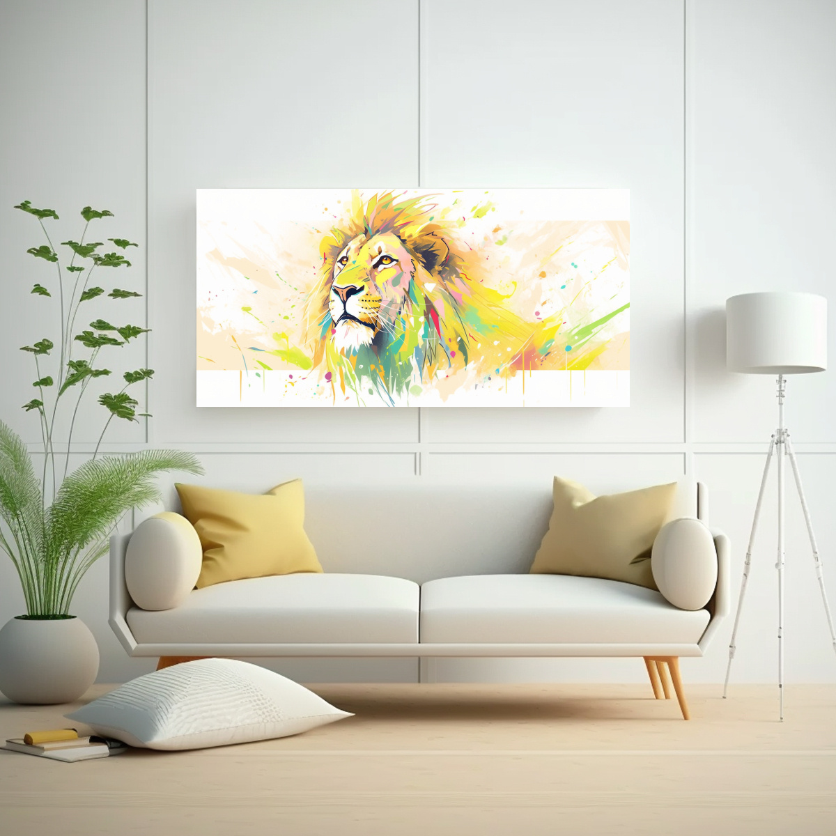 cuadro-cuadro-le-n-en-tonos-pastel-y-amarillo-estilo-neo-pop-art-1