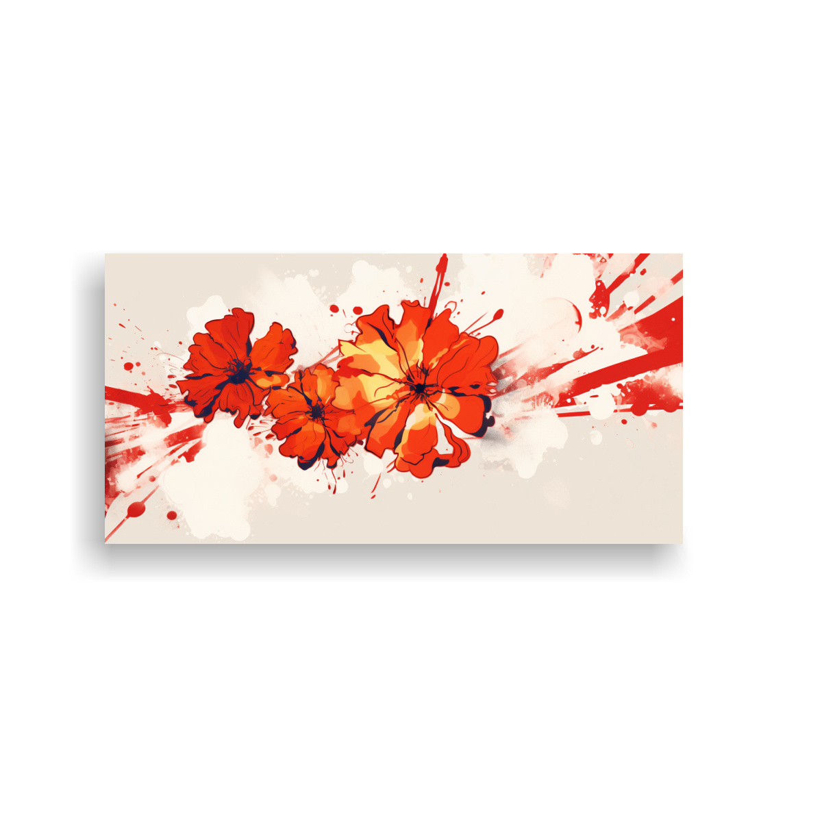 cuadro-de-lienzo-horizontal-sim-trico-con-hierbas-de-marigold-en-blanco-y-rojo