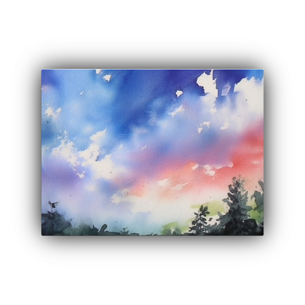 cuadro-de-pared-exclusivo-acuarela-del-cielo-muy-art-stico-