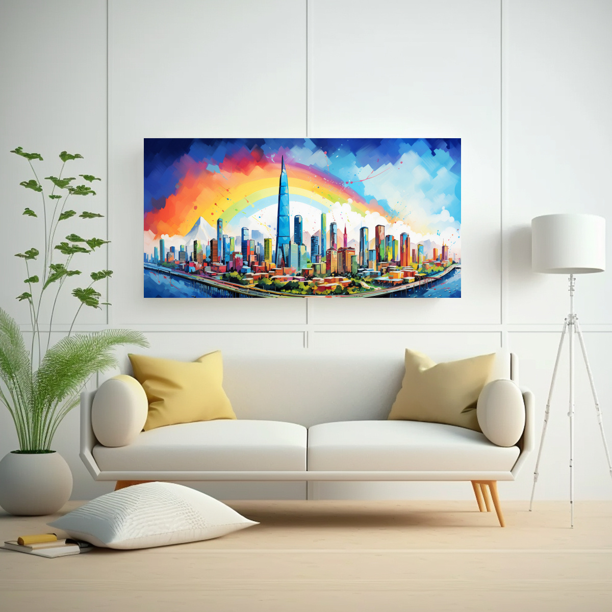 cuadro-de-santiago-city-en-chile-en-perspectiva-arco-ris-y-azul-neo-1