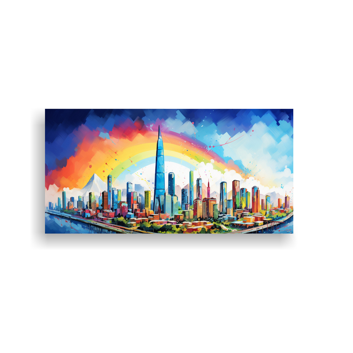 cuadro-de-santiago-city-en-chile-en-perspectiva-arco-ris-y-azul-neo