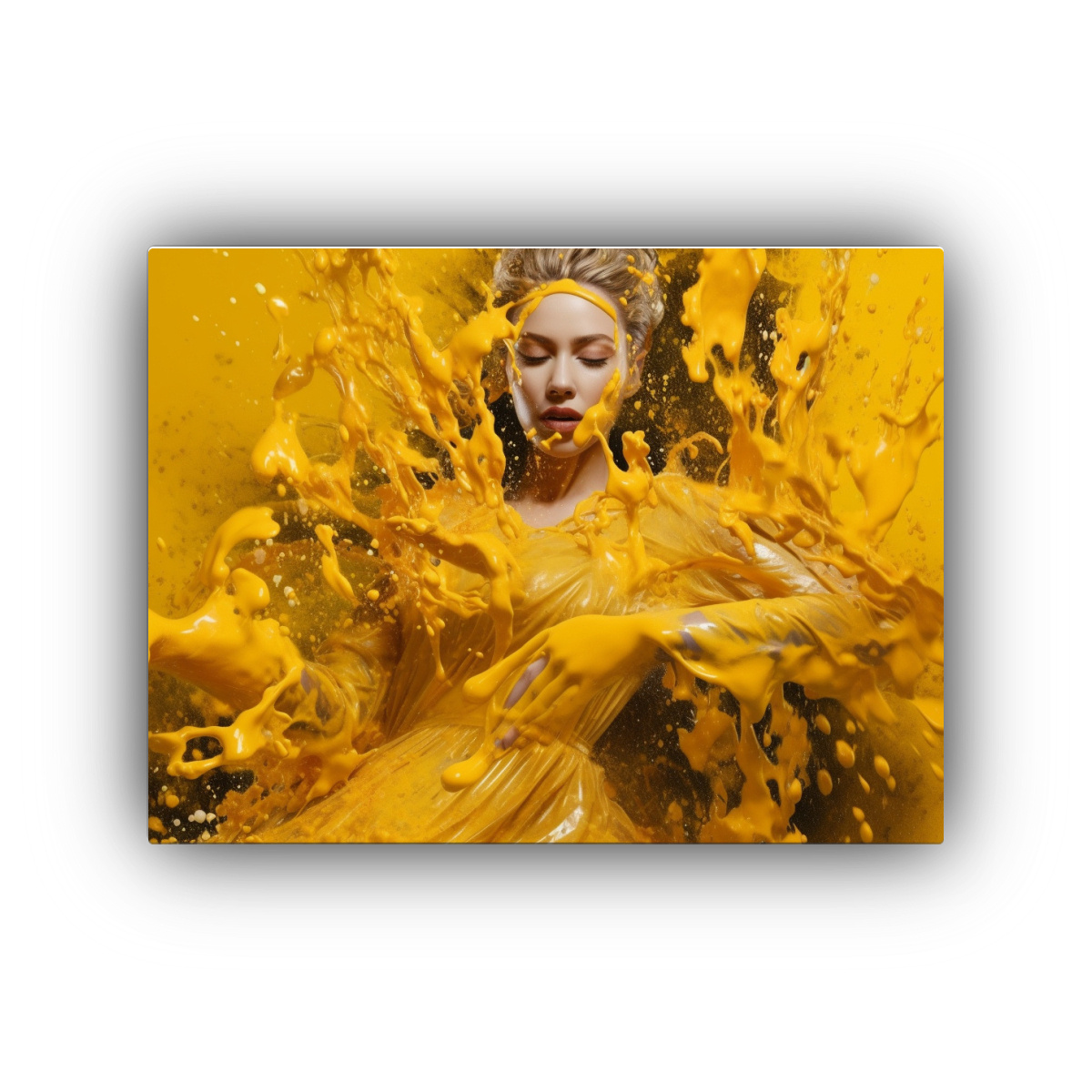 cuadro-de-tela-abstracto-persona-amarillo-y-salpicaduras-amarillas-decoraci-n-