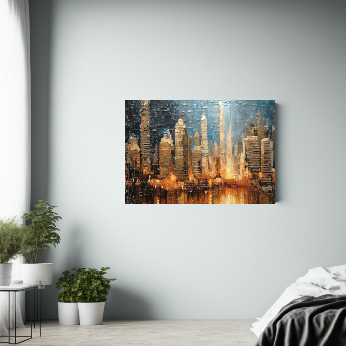 cuadro-de-tela-abstracto-texturizado-de-ciudad-en-venta-1