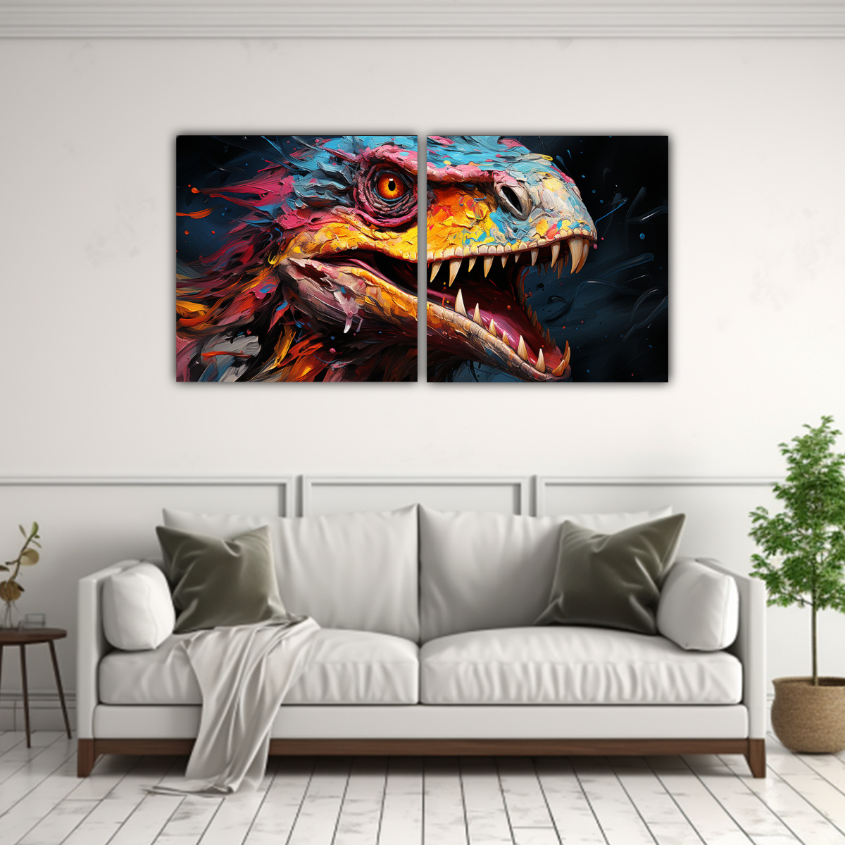 cuadro-de-velociraptor-estilo-estilo-leo-colorido-para-sala-1