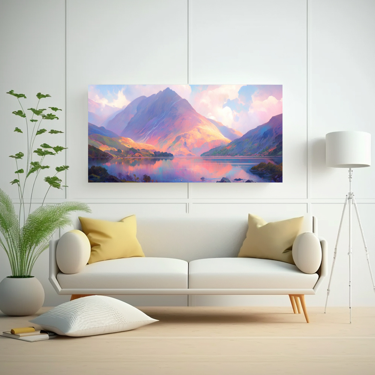 cuadro-decorativo-concepto-dormitorio-monta-as-junto-al-lago-con-arco-ris-y-tonos-morados-1