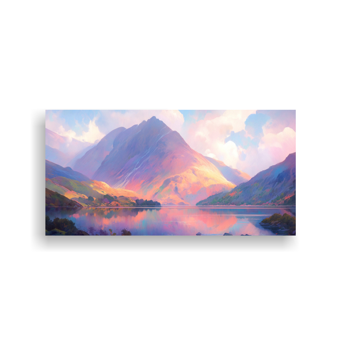 cuadro-decorativo-concepto-dormitorio-monta-as-junto-al-lago-con-arco-ris-y-tonos-morados