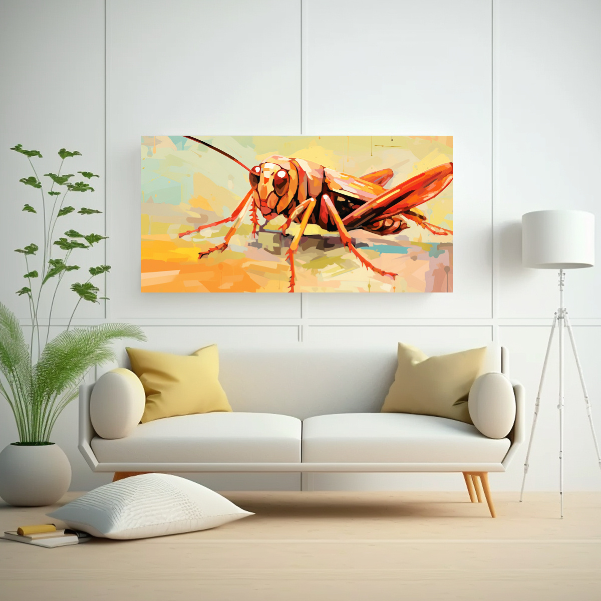 cuadro-decorativo-de-arte-pop-saltamontes-en-tonos-durazno-1-1