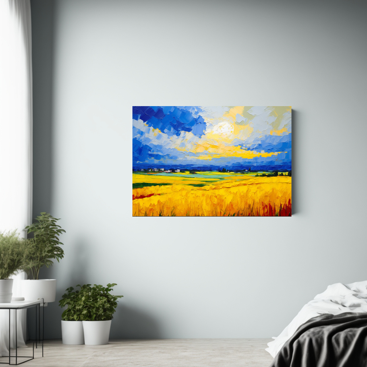 cuadro-decorativo-de-lienzo-moderno-campo-de-arroz-amarillo-bajo-cielo-azul-de-tormenta-1